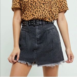 😎 NWT Free People Sidecar Denim mini skirt.